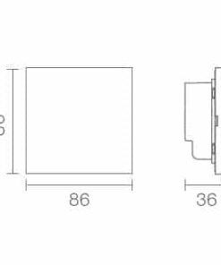 Alternative view of DX-1 TOUCH PANEL DIM (1 ZONE)