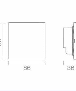 Alternative view of DX-5 TOUCH PANEL DIM ( 1-4 zone)