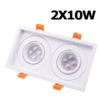 ดาวน์ไลท์-MR16-ROTA-S2-2x10W-โคมสีขาว dimmable