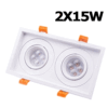 ดาวน์ไลท์-MR16-ROTA-S2-2x15W-โคมสีขาว dimmable